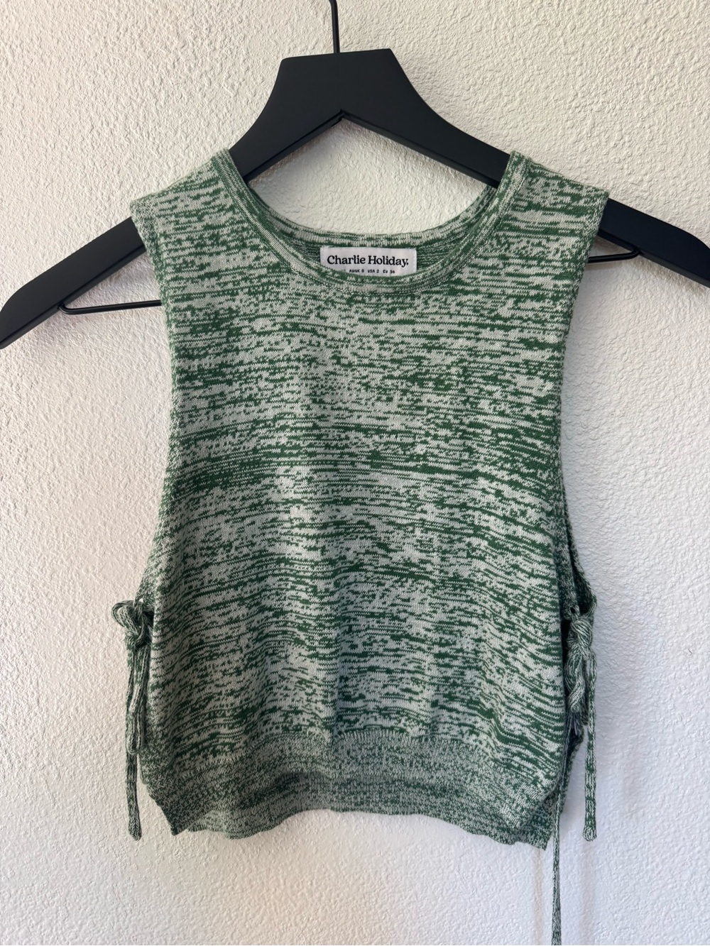 Charlie Holiday 100% cotton crop tank